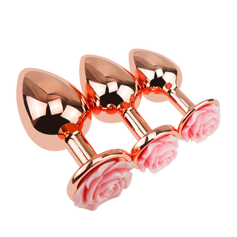 Plug anal en métal - Rose