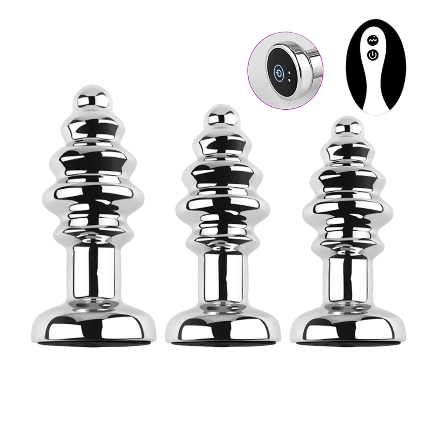 Plug anal vibrant avec télécommande - En forme de fil