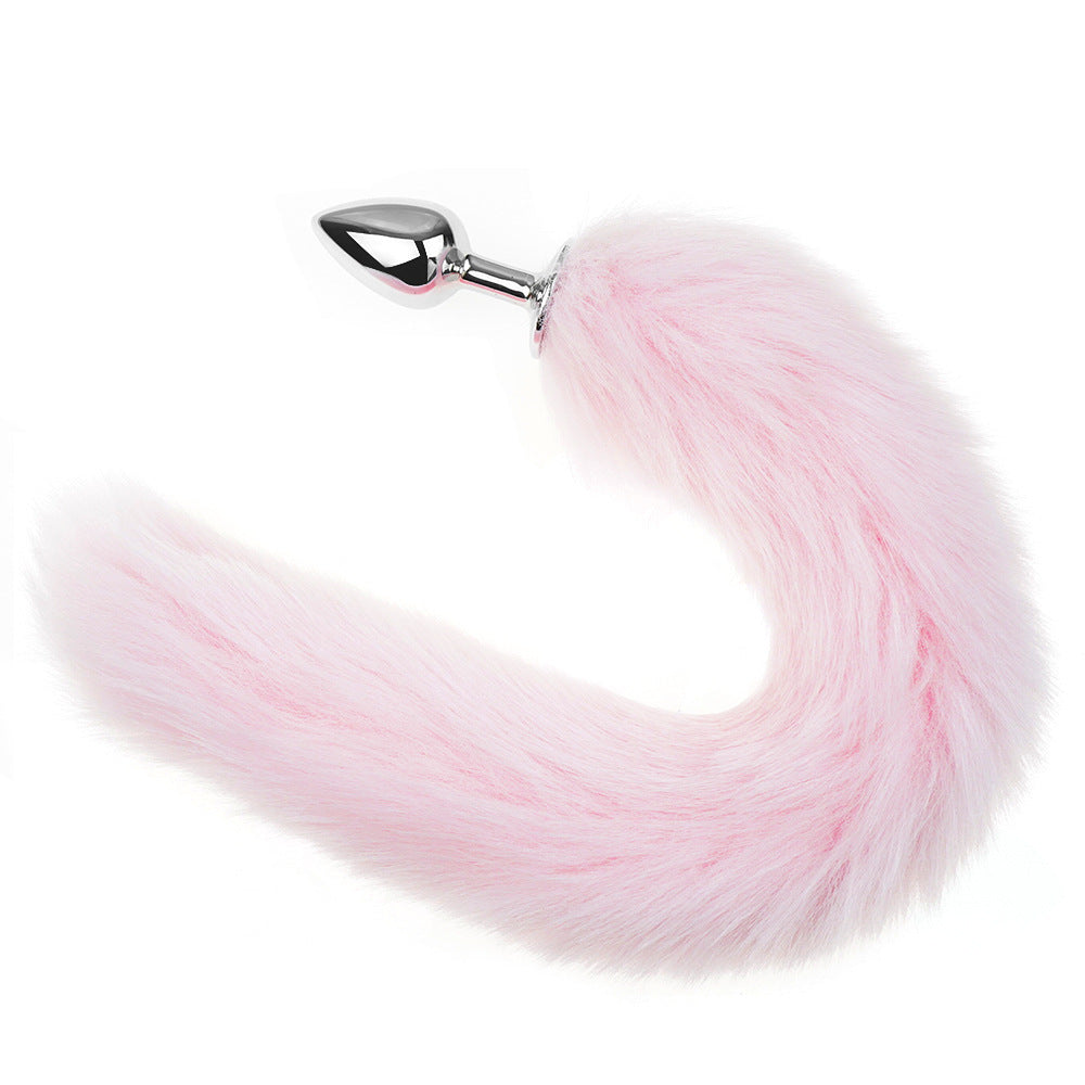 Ensemble de plug anal avec oreilles et queue de renard rose