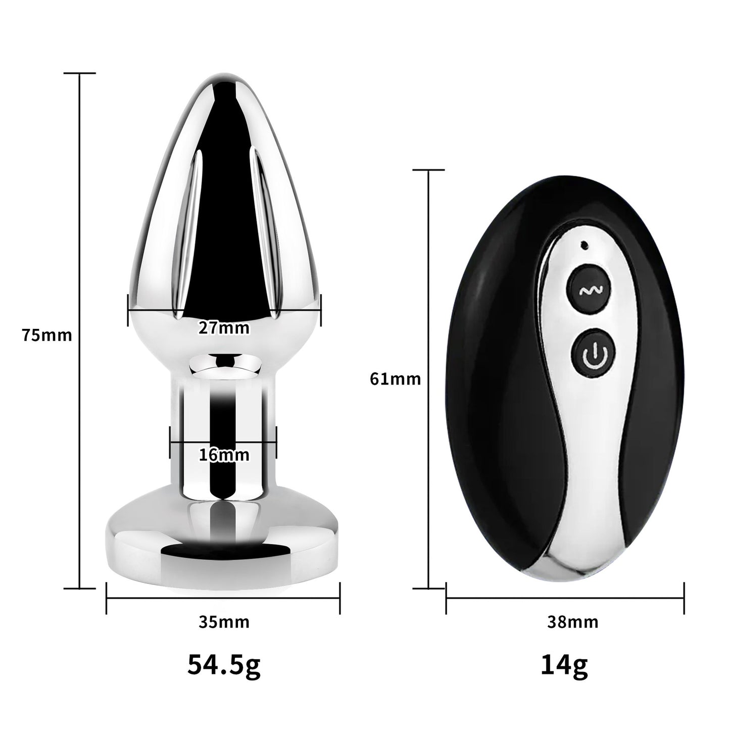 Plug anal vibrant avec télécommande