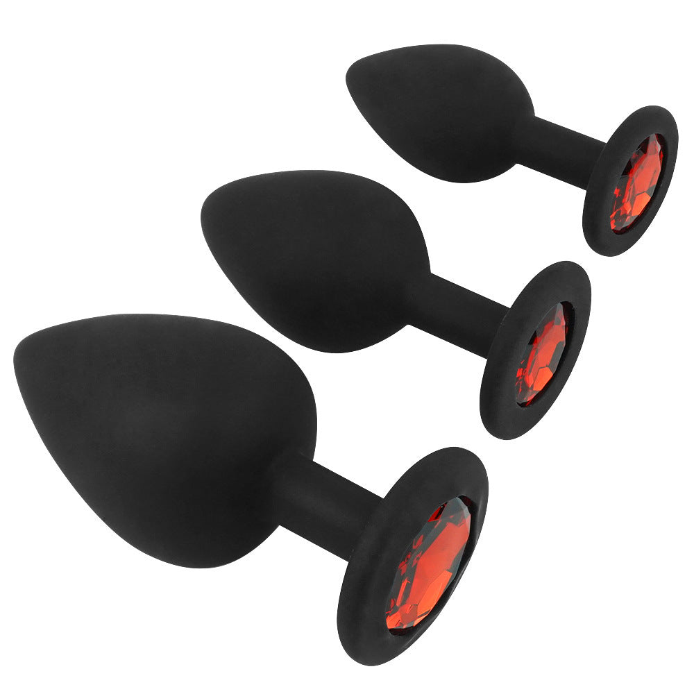 Kit de plug anal en silicone noir