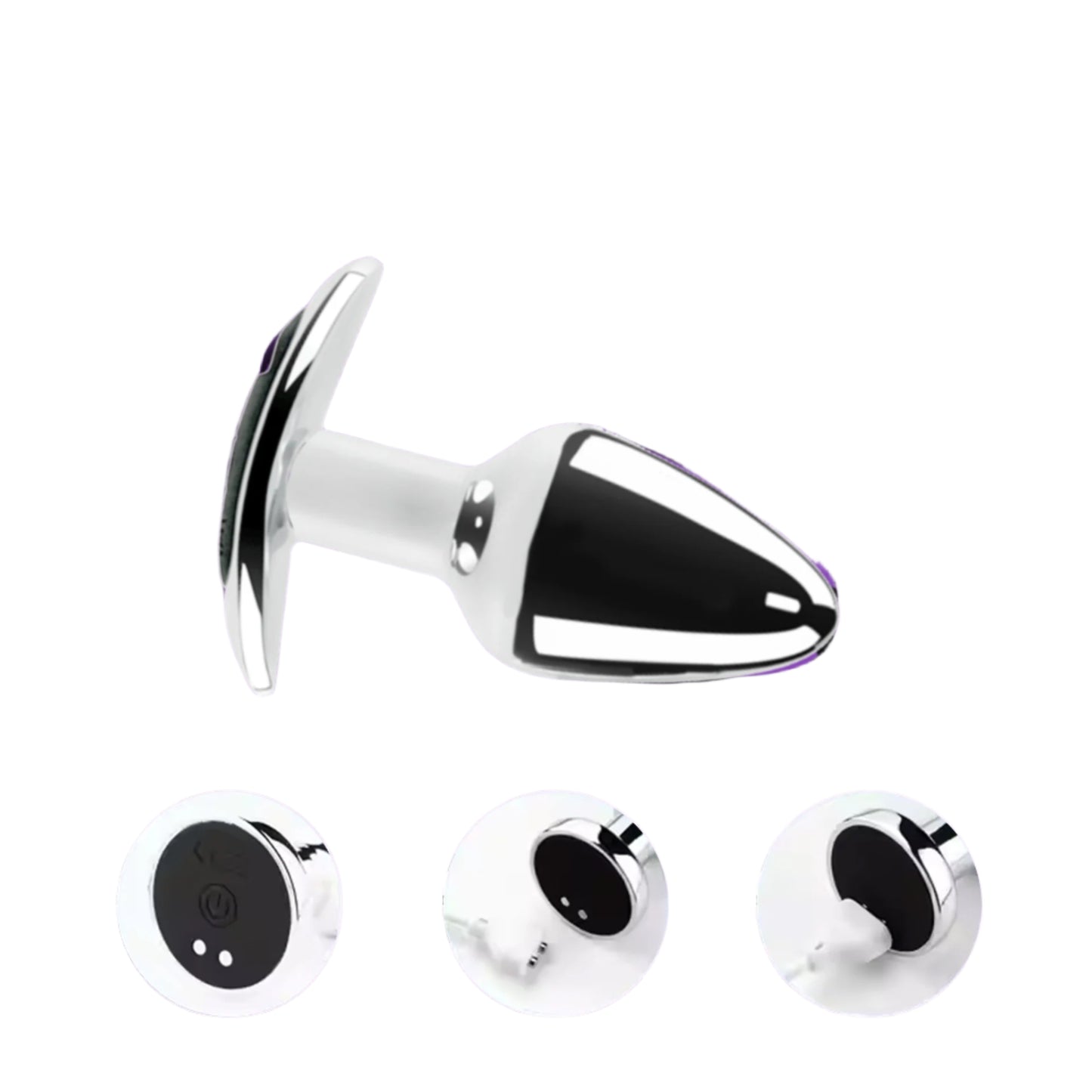 Plug anal vibrant avec télécommande - Base d'ancrage
