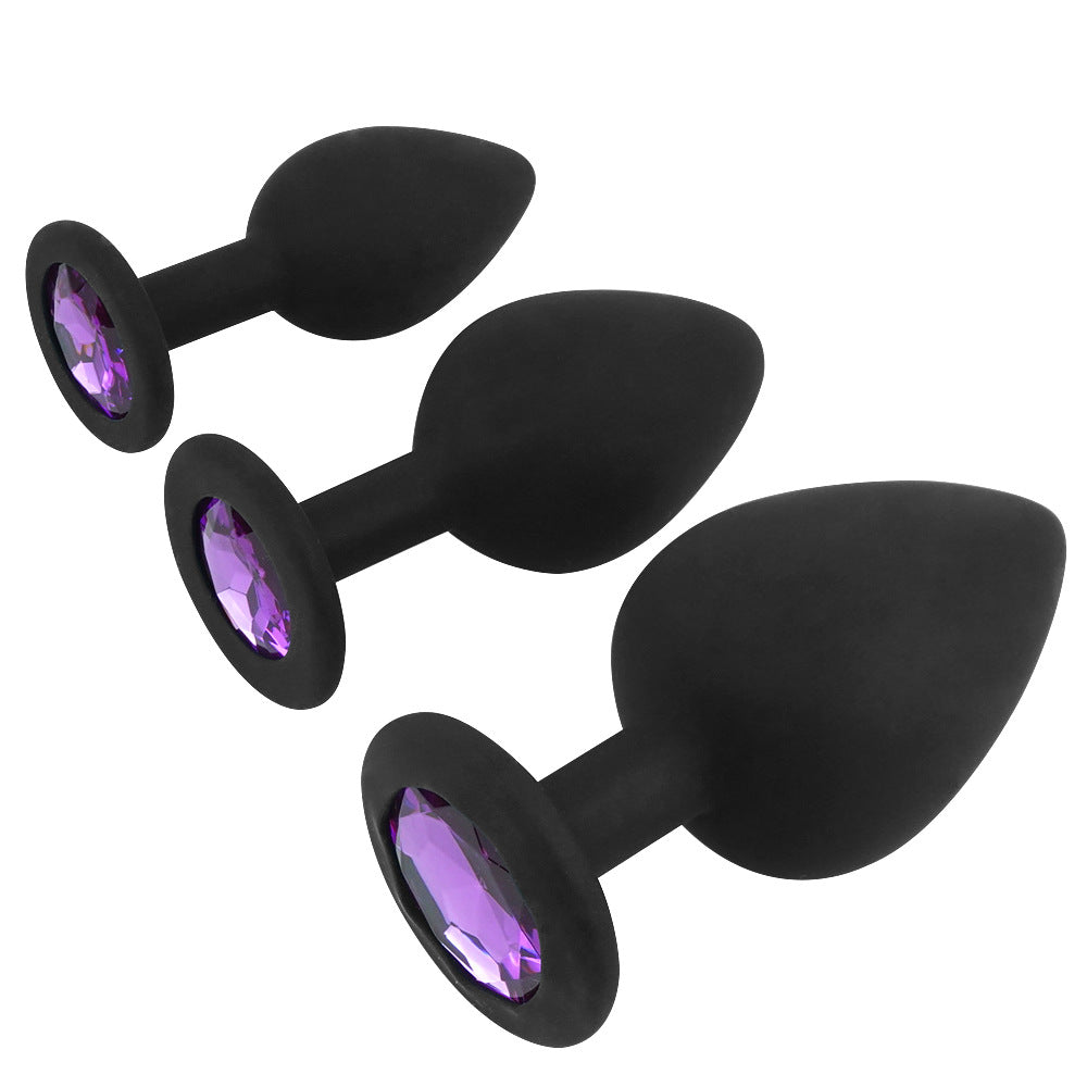 Kit de plug anal en silicone noir