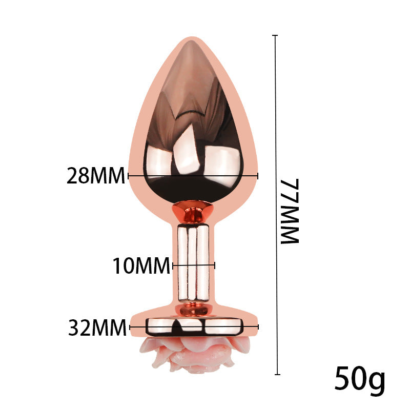 Plug anal en métal - Rose