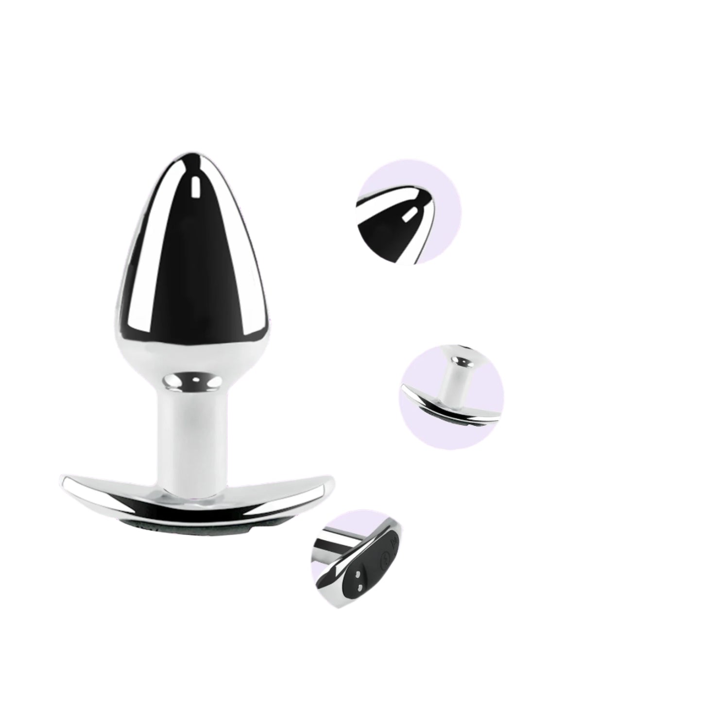 Plug anal vibrant avec télécommande - Base d'ancrage