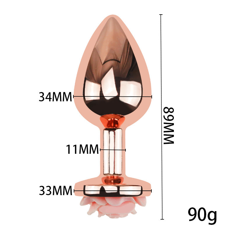Plug anal en métal - Rose