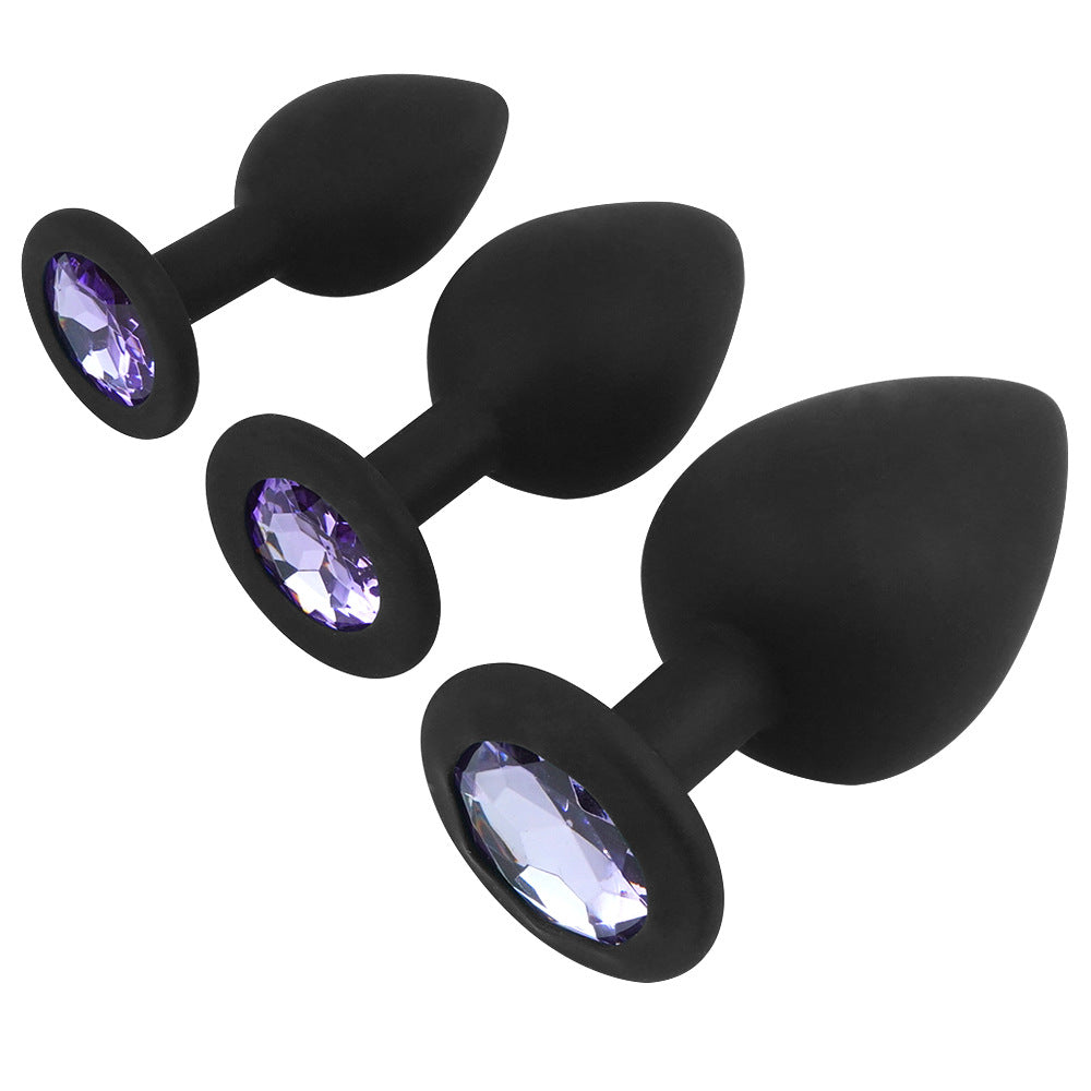 Kit de plug anal en silicone noir