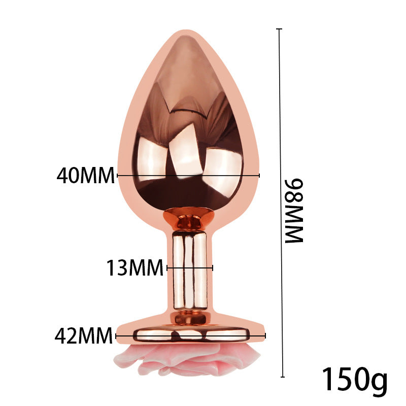 Plug anal en métal - Rose