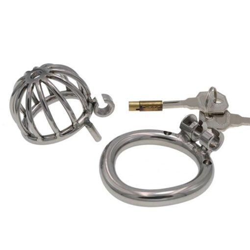 1 Inch Small Metal Chasity Cage Breathable - Locked Men Club