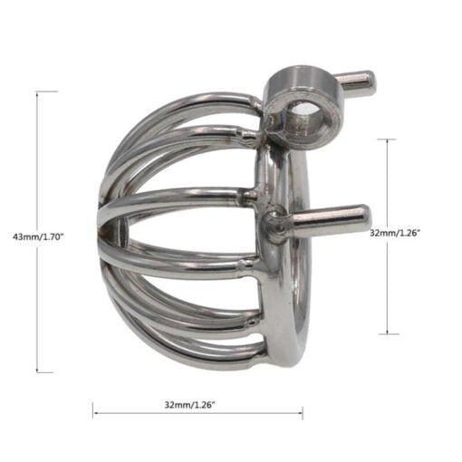 1 Inch Small Metal Chasity Cage Breathable - Locked Men Club