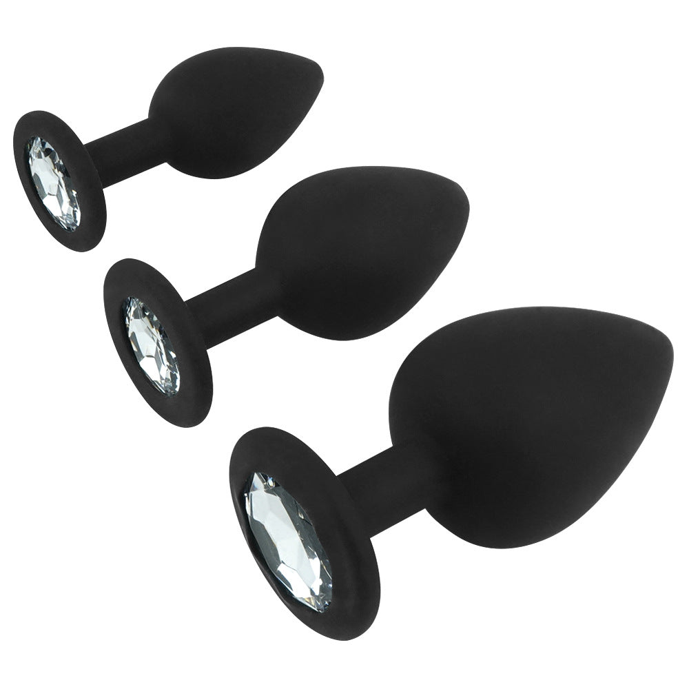 Kit de plug anal en silicone noir