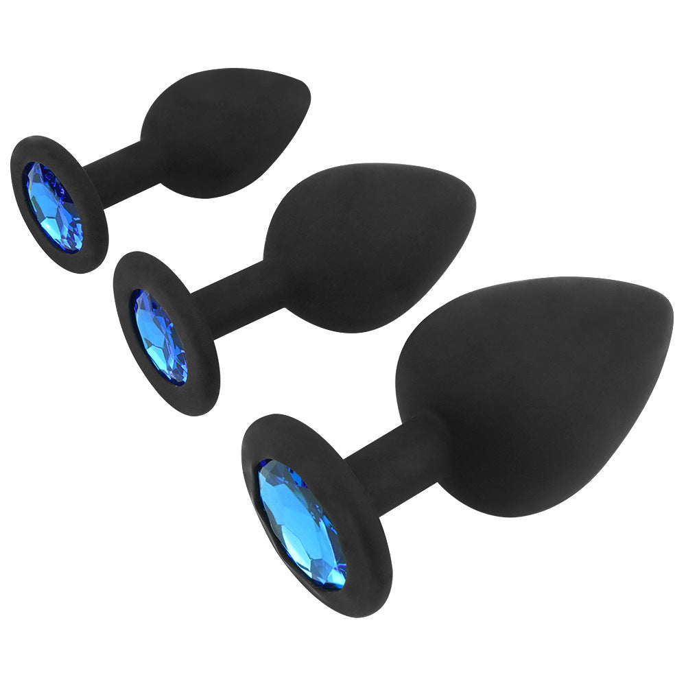 Kit de plug anal en silicone noir