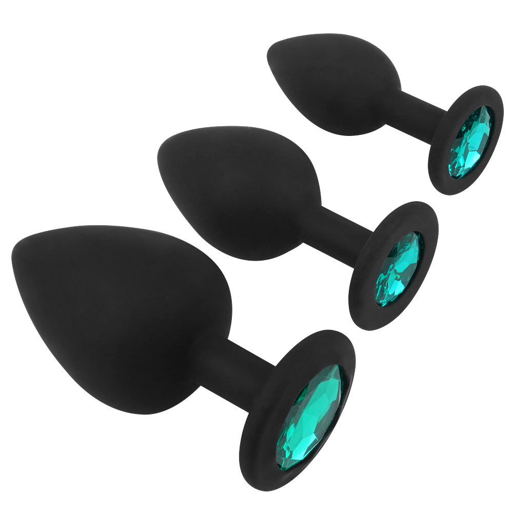Kit de plug anal en silicone noir