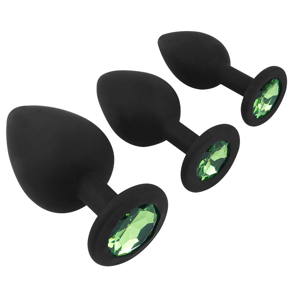 Kit de plug anal en silicone noir