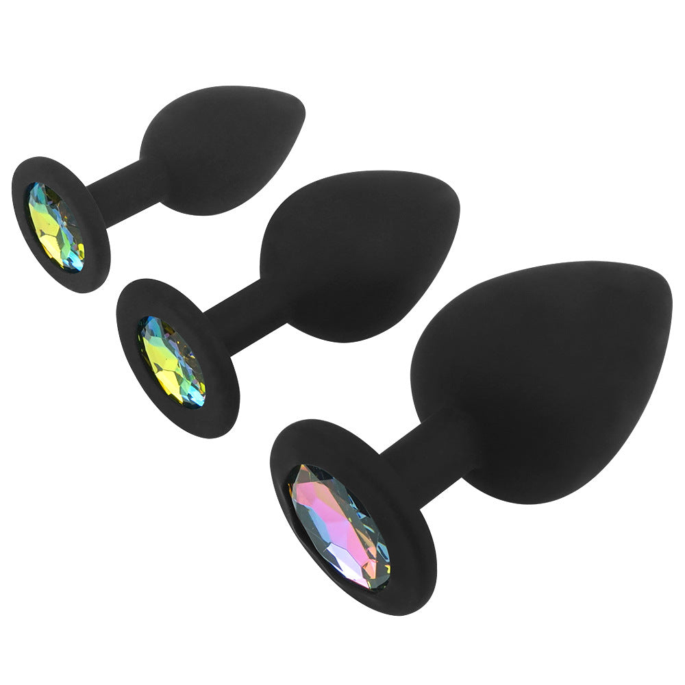 Kit de plug anal en silicone noir