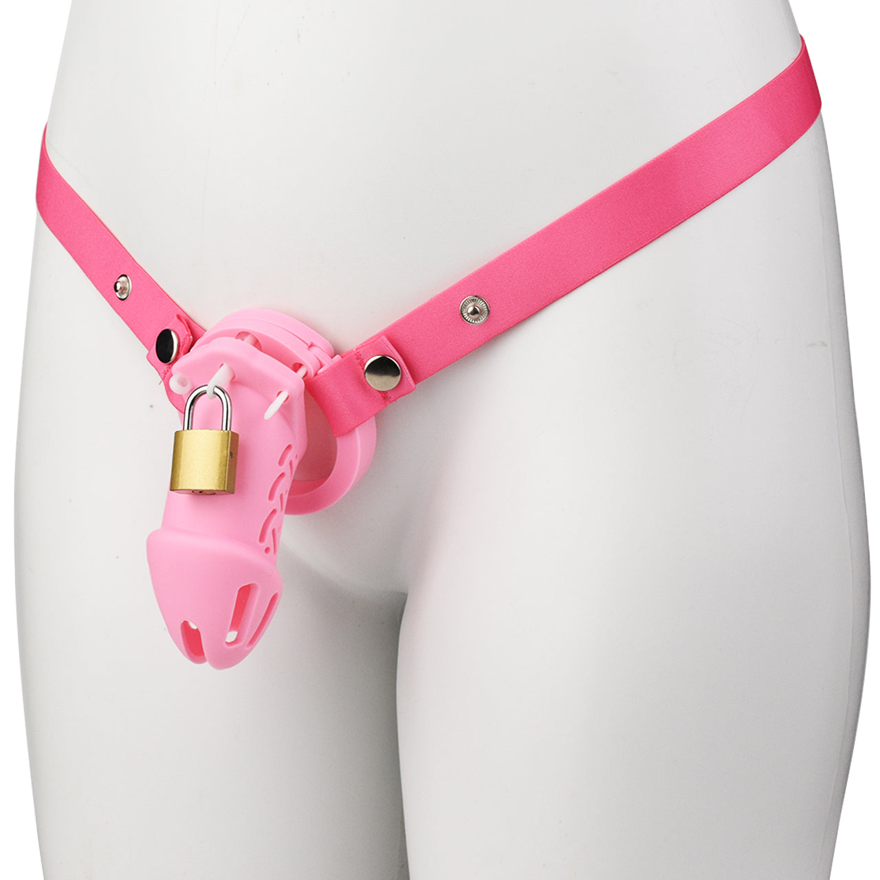 Cage de chasteté en silicone - Rose
