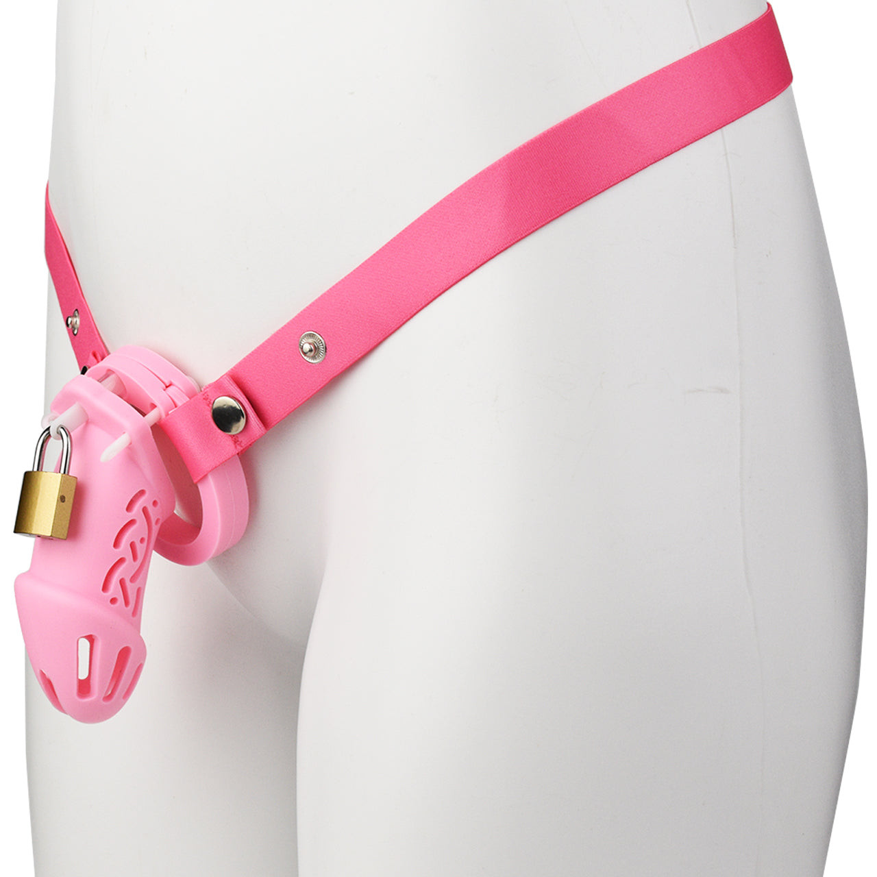 Cage de chasteté en silicone - Rose