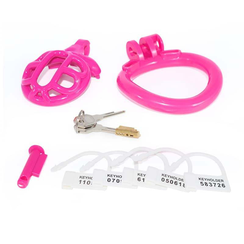 Cage de chasteté plate Frrk - Rose