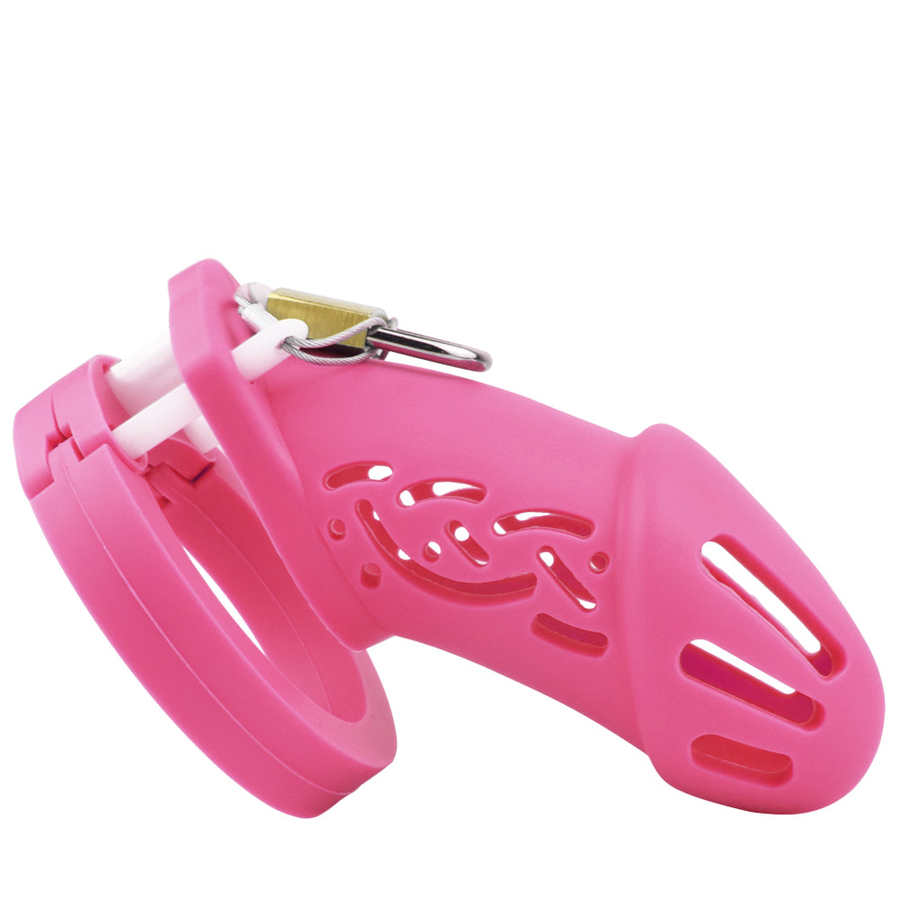 Cage de chasteté en silicone - Rose