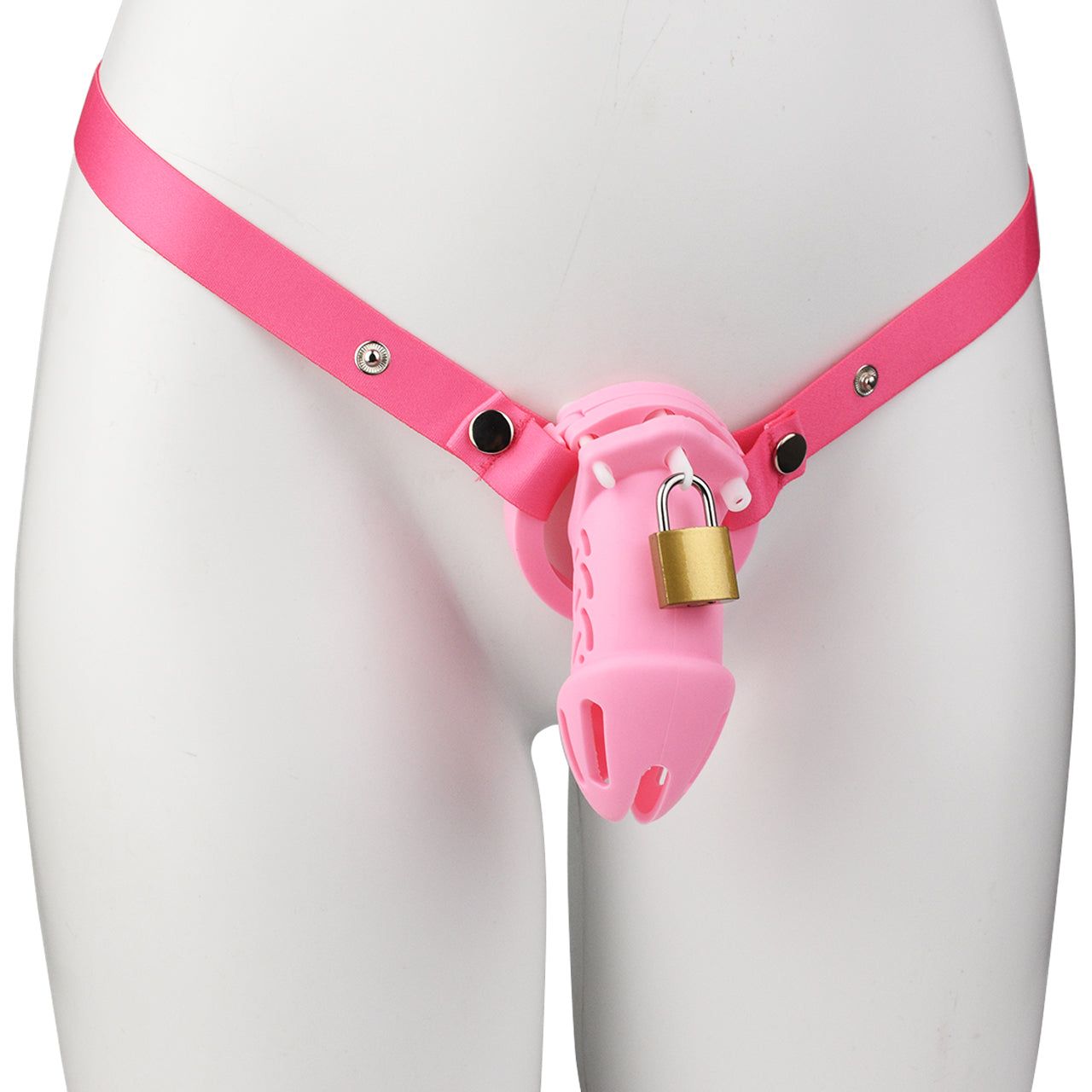 Cage de chasteté en silicone - Rose