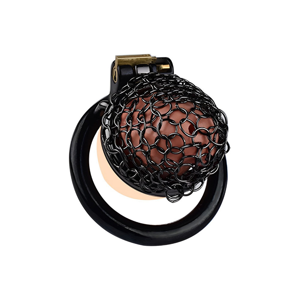 Jaula de castidad de metal - Red transpirable - XS - Negro