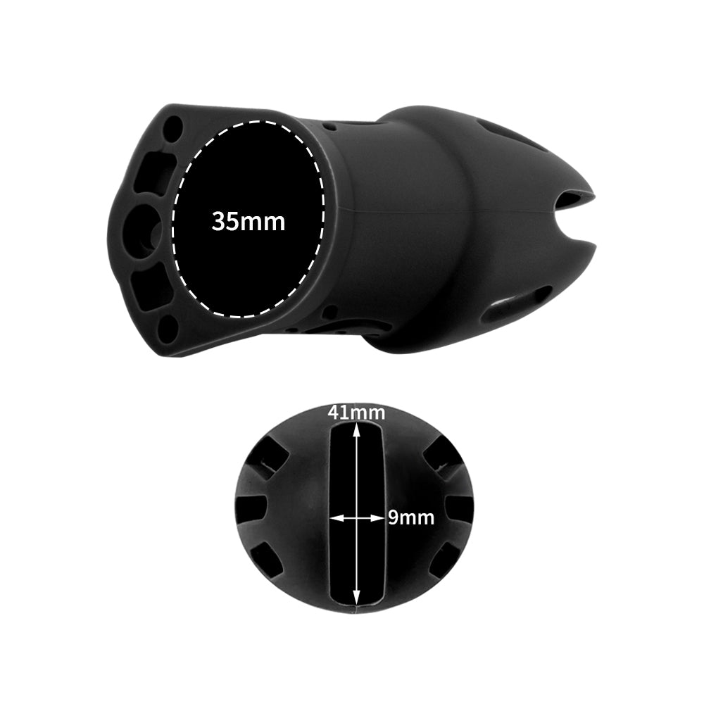Cage de chasteté courte en silicone - Noir