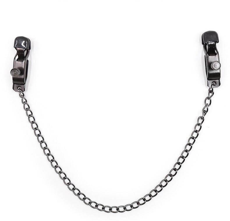 Adjustable Metal Nipple Clamps Non-Piercing Adjustable -Black - Locked Men Club