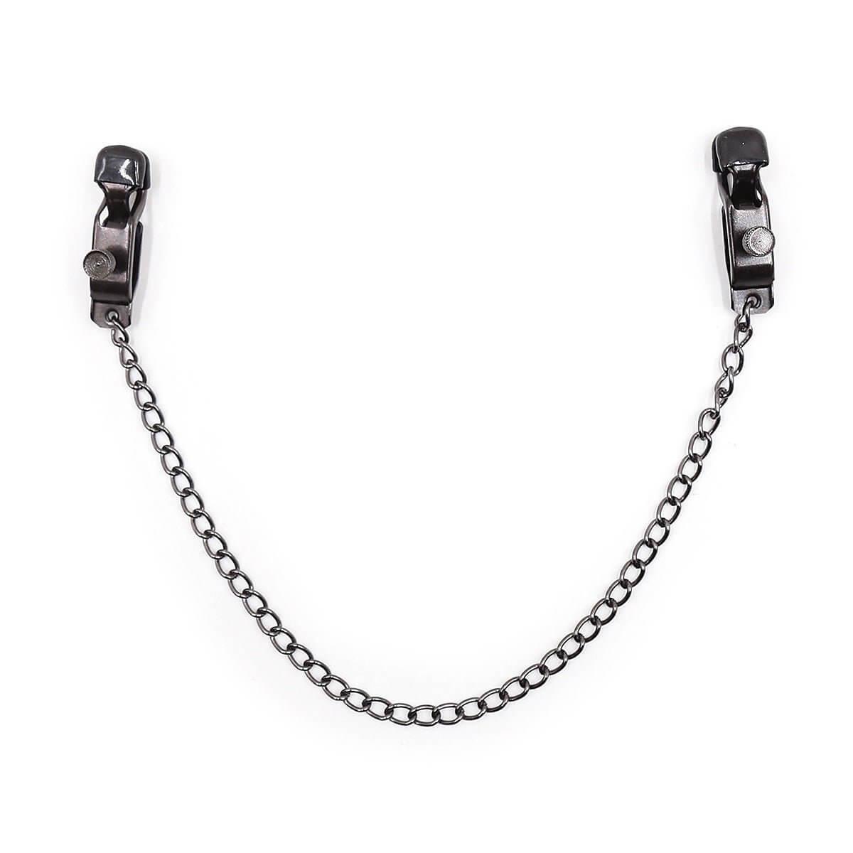 Adjustable Metal Nipple Clamps Non-Piercing Adjustable -Black - Locked Men Club