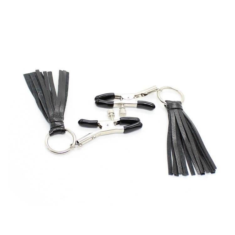 Adjustable Metal Nipple Clamps Non-Piercing Adjustable -Black - Locked Men Club