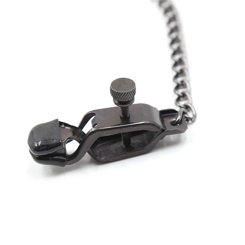 Adjustable Metal Nipple Clamps Non-Piercing Adjustable -Black - Locked Men Club