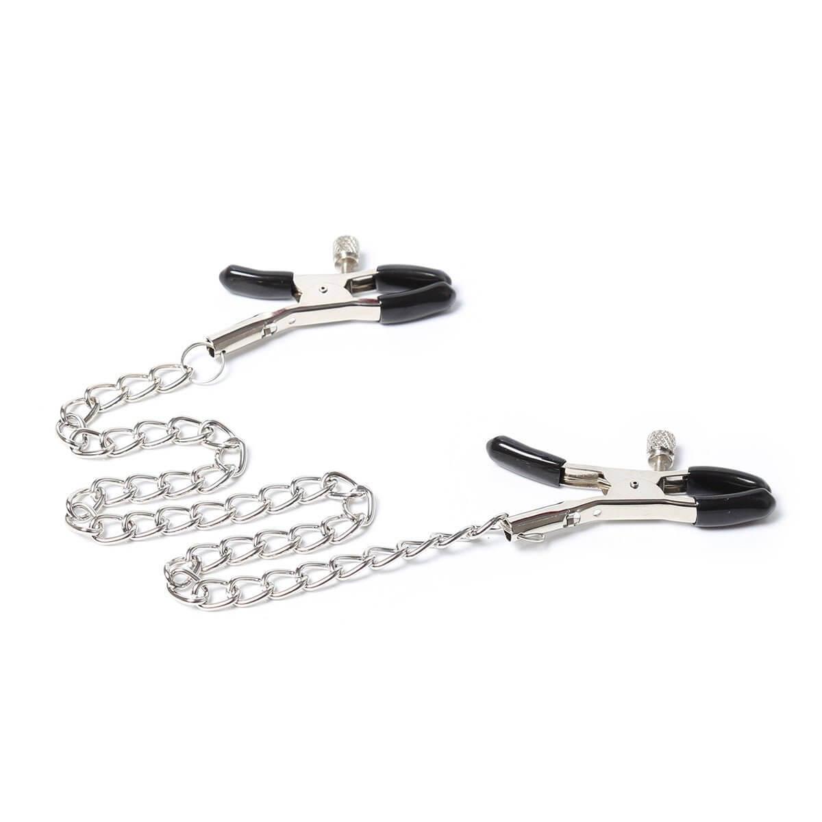 Adjustable Metal Nipple Clamps Non-Piercing Adjustable -Silver - Locked Men Club