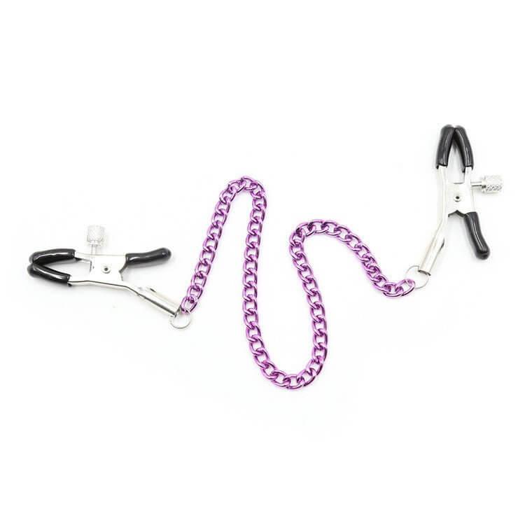 Adjustable Metal Nipple Clamps Non-Piercing Adjustable -Silver - Locked Men Club
