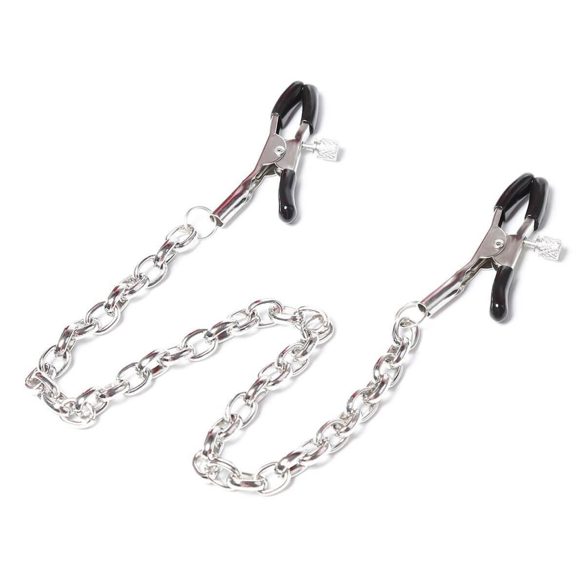 Adjustable Metal Nipple Clamps Non-Piercing Adjustable -Silver - Locked Men Club