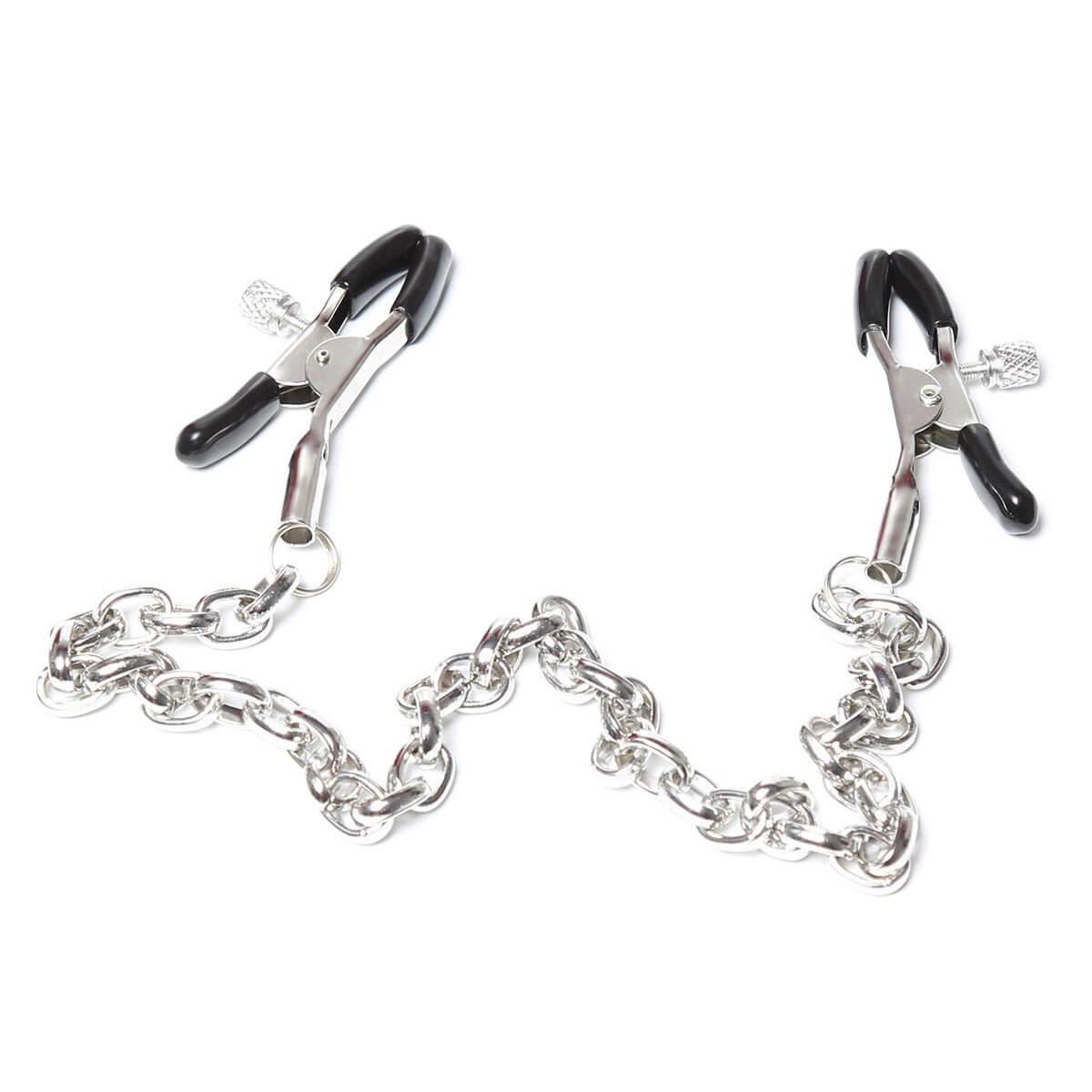 Adjustable Metal Nipple Clamps Non-Piercing Adjustable -Silver - Locked Men Club