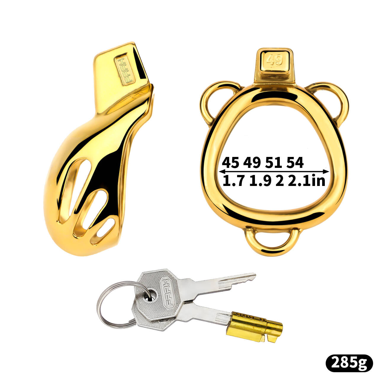 "Ergonomic small chastity cage ideal for chastity couple and sissy training dynamics."