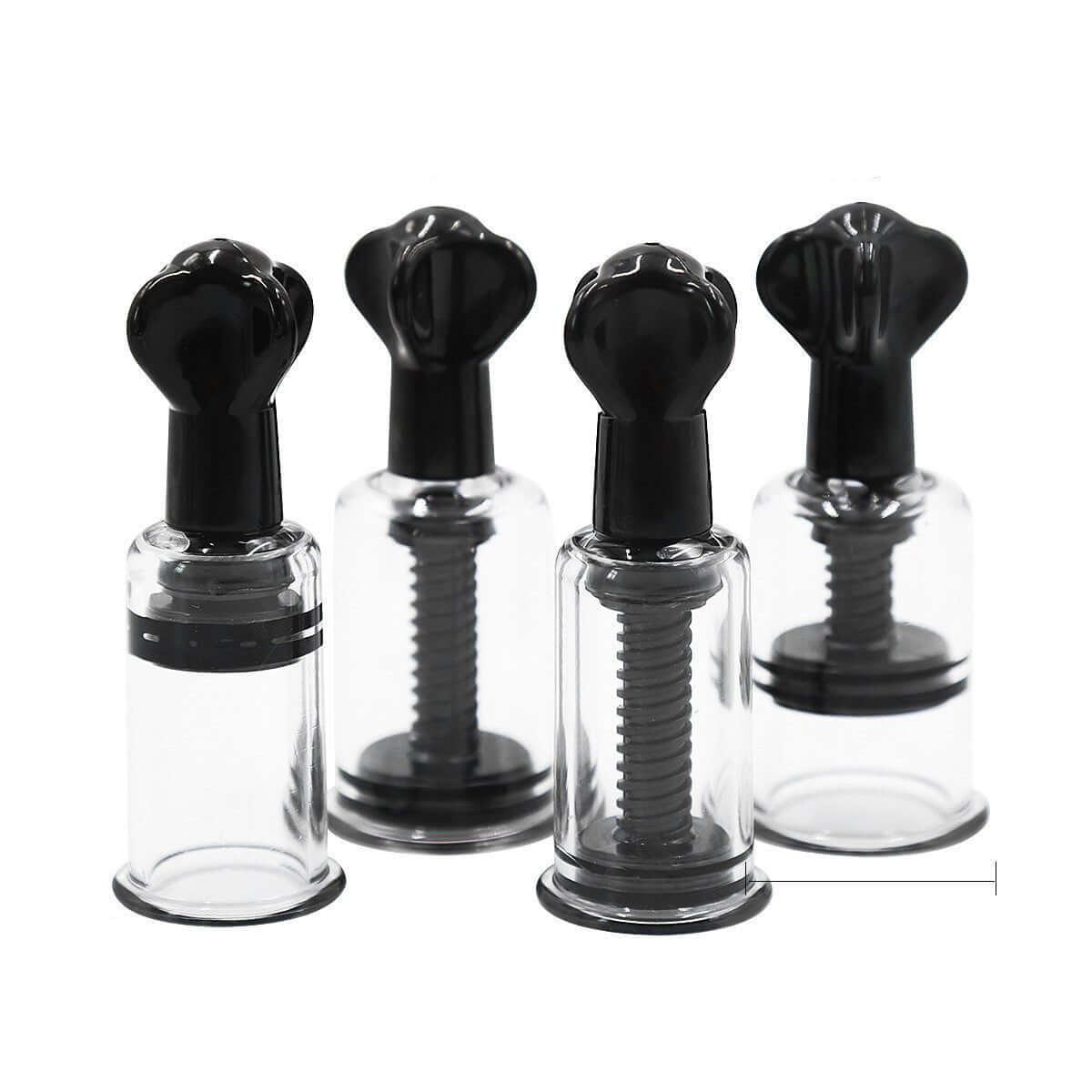 Nipple Suckers Nipple Puller, Silicone Nipple Pump Pair -Black - Locked Men Club
