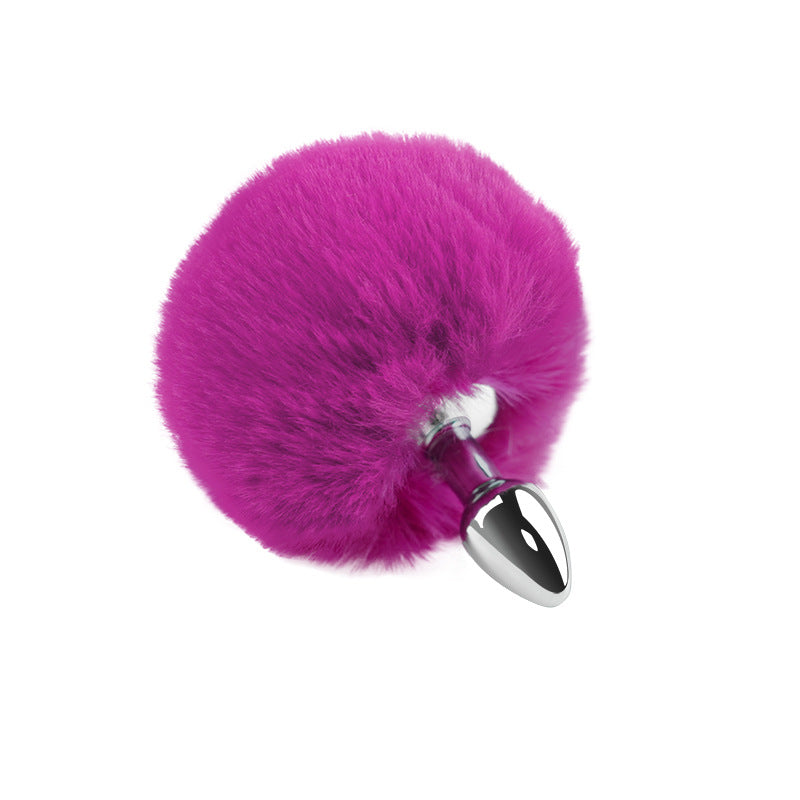 Bunny Tail Butt Plug- Dark Purple