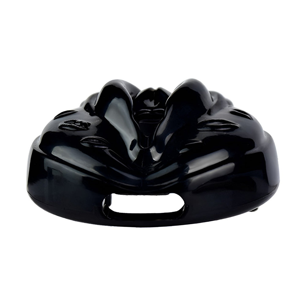 Vagina-Shaped Flat Chastity Cage - Black