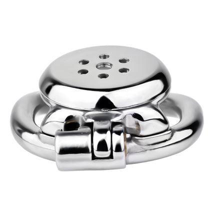 "A durable male chastity cage featuring both flat chastity cage and inverted chastity cage designs, perfect for those exploring chastity sissy play, chastity trans dynamics, or chastity cuckold fantasies."