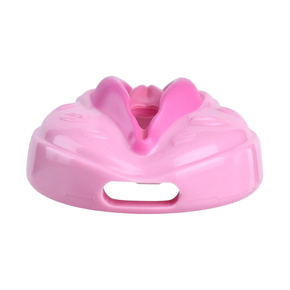 Vagina-Shaped Flat Chastity Cage - Pink