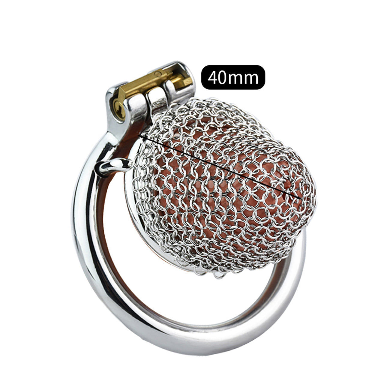 Metal Chastity Cage - Breathable Net - XS