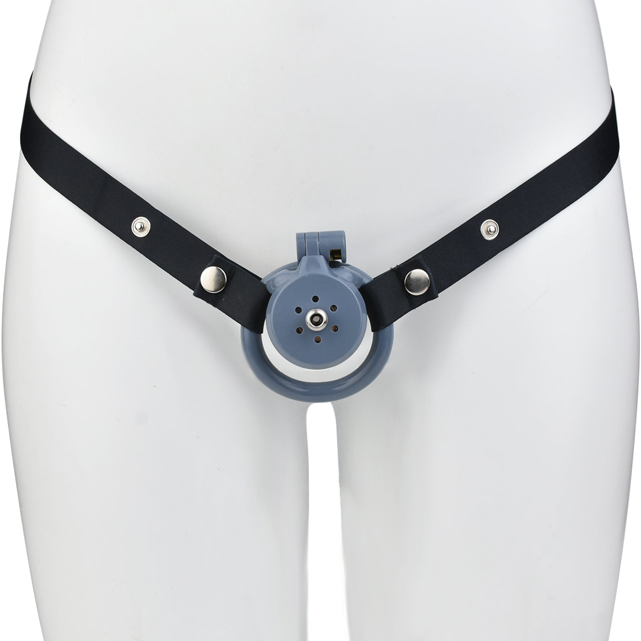 "Flat chastity cage and inverted chastity cage in contrasting finishes, showcasing premium quality and comfort."