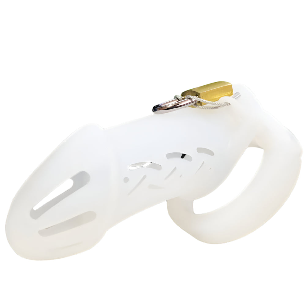 Silicone Chastity Cage - White