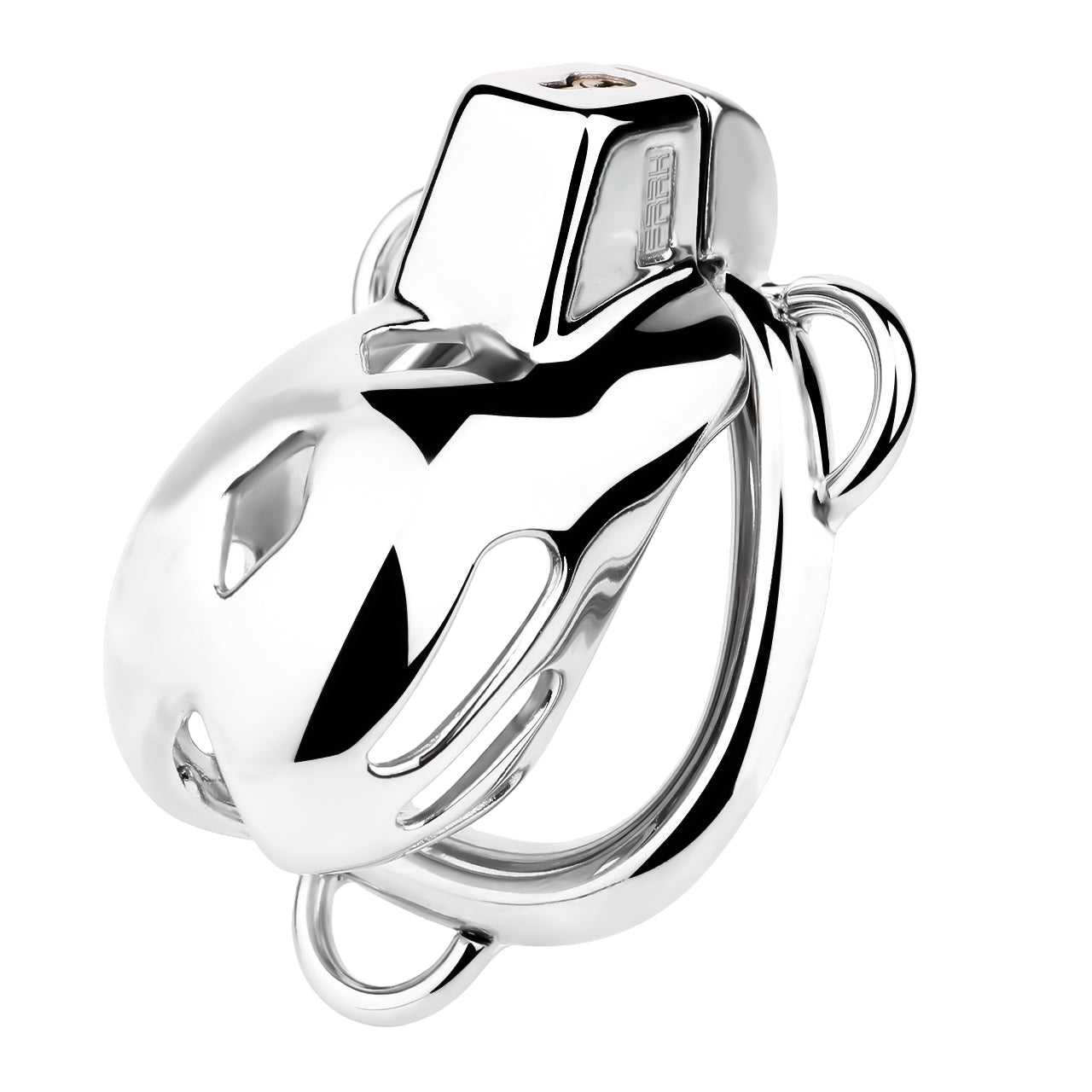 "Durable metal chastity cage crafted for cock chastity and permanent chastity roles."