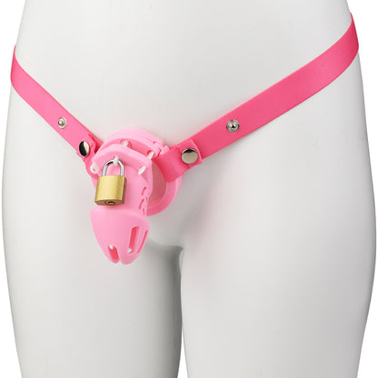 Short Silicone Chastity Cage - Pink