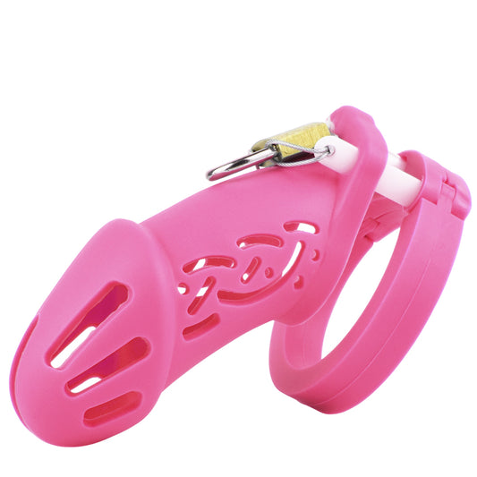 Silicone Chastity Cage - Pink