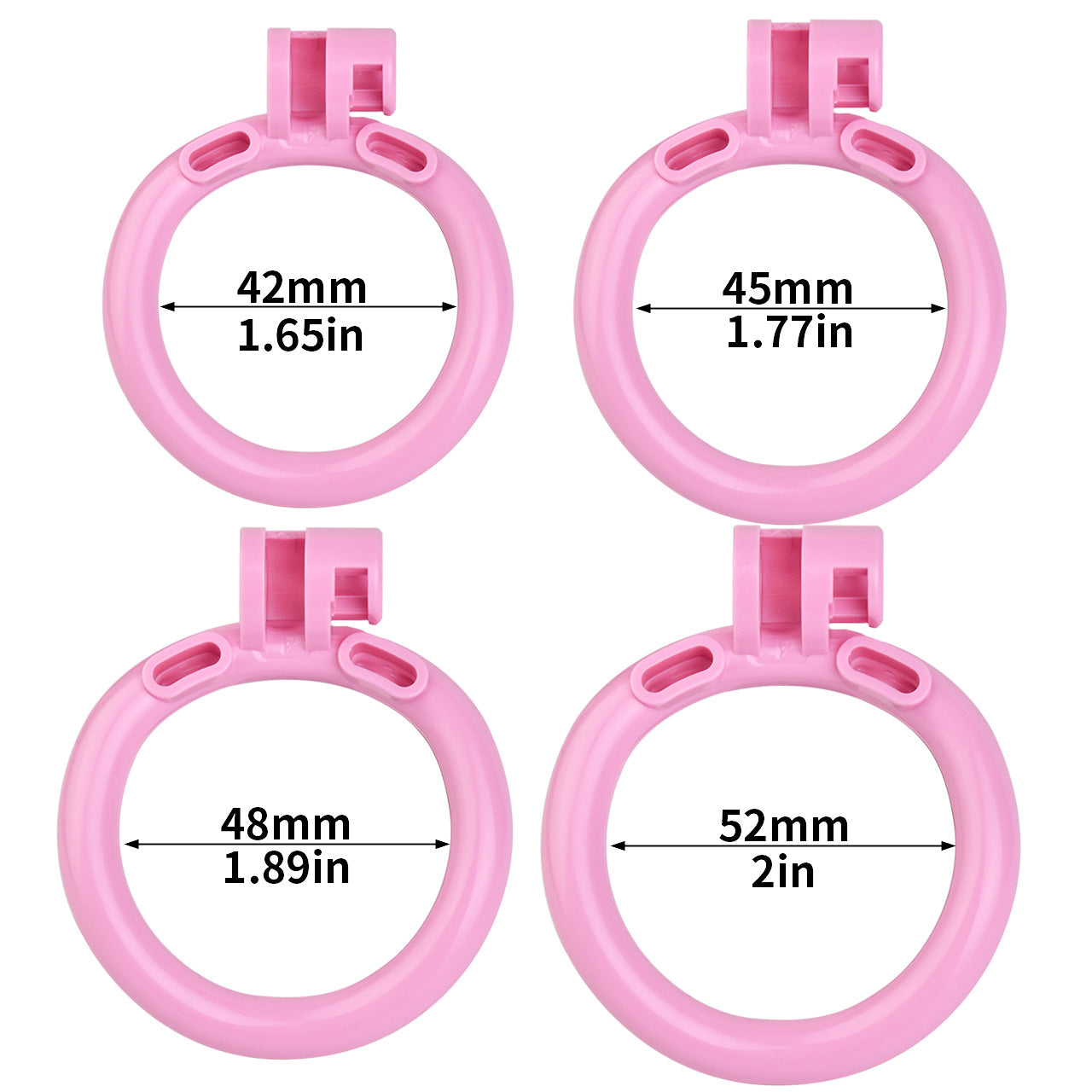 Vagina-Shaped Flat Chastity Cage - Pink