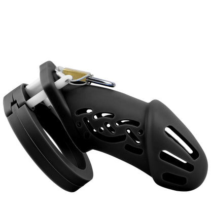 Silicone Chastity Cage - Black