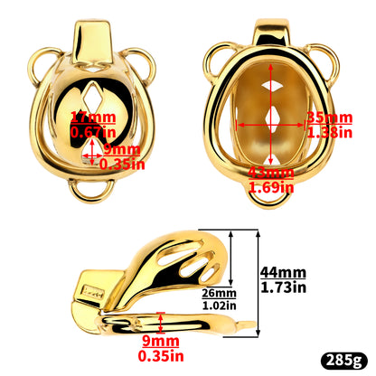 "Breathable cobra chastity cage designed for male chastity devices and chastity tease scenarios."