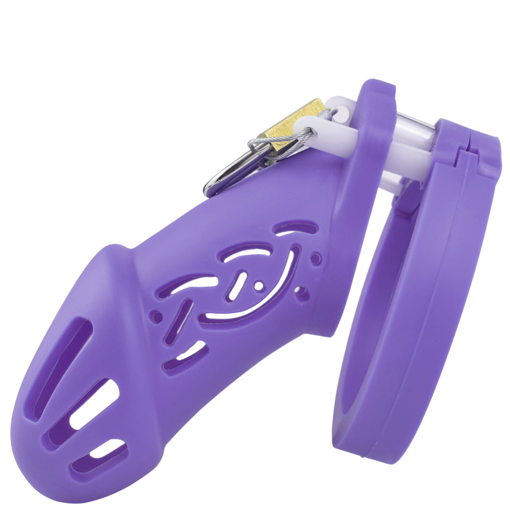 Silicone Chastity Cage - Purple